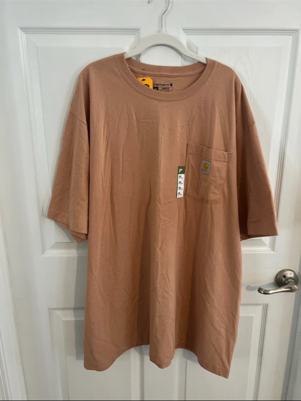 Carhartt Men’s Short-Sleeve Pocket T-Shirt in Italian Clay